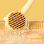 PETXIMA washable cat and dog grooming brush with stainless steel bristles
