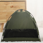 PETXIMA military green cat tent bed and small dog house back view