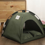 PETXIMA cozy cat tent bed and small dog house in military green