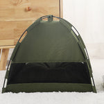 PETXIMA military green cat tent bed and small dog house back view