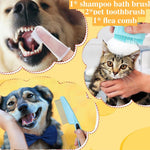 Self-cleaning slicker brush included in the PETXIMA pet grooming kit