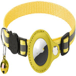 PETXIMA yellow reflective AirTag-compatible nylon pet collar