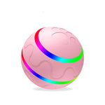 Pink USB automatic self-rolling interactive cat ball toy